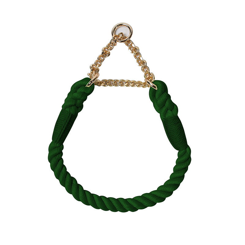 Sunset Gradient Braided Rope Collar - Forest