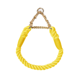 Sunset Gradient Braided Rope Collar - Lemon