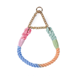 Sunset Gradient Braided Rope Collar - Macaron