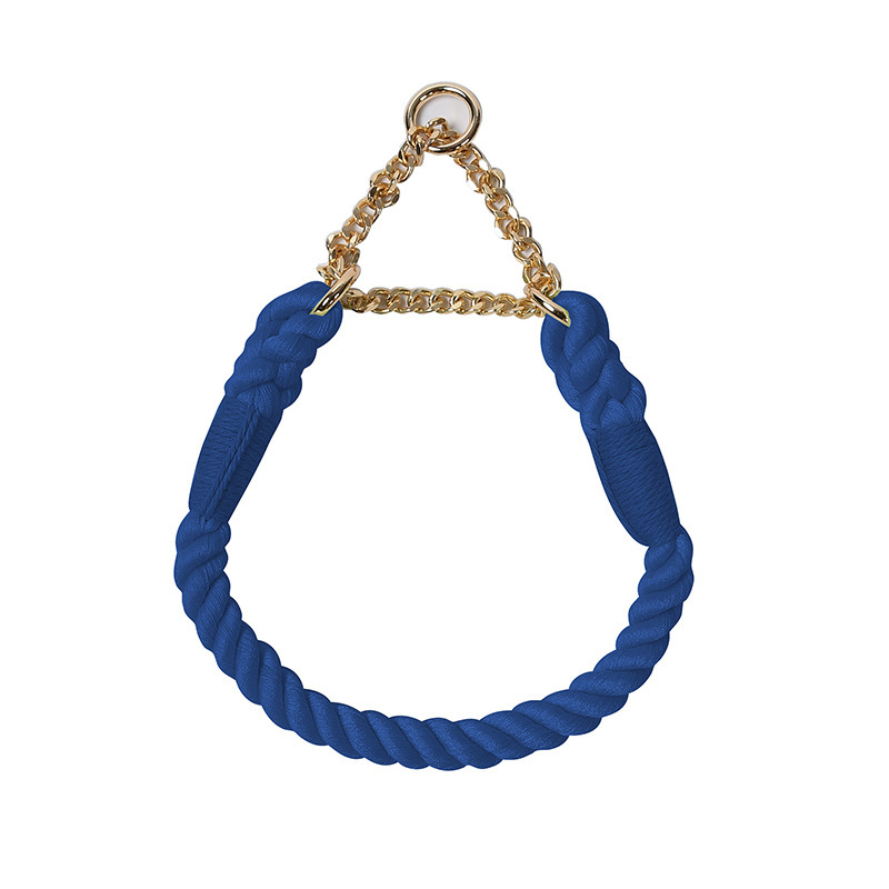 Sunset Gradient Braided Rope Collar - Navy