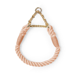 Sunset Gradient Braided Rope Collar - Powder Pink