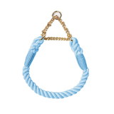 Sunset Gradient Braided Rope Collar - Sky Blue