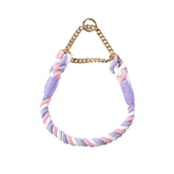Sunset Gradient Braided Rope Collar - Unicorn