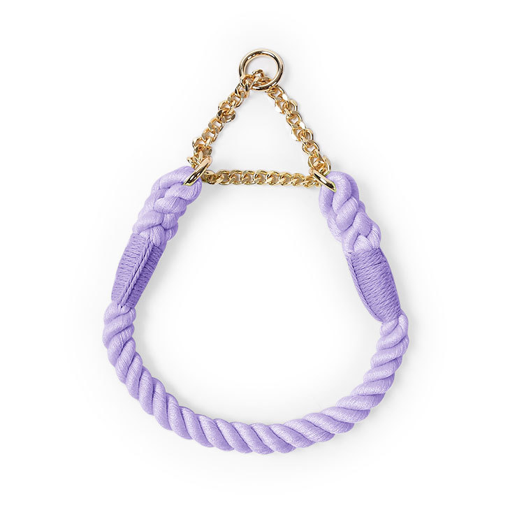 Sunset Gradient Braided Rope Collar - Violet