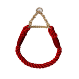 Sunset Gradient Braided Rope Collar - Wine