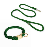 Prism Hand-Braided Rope Set, Metal Buckle - Forest
