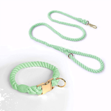Prism Hand-Braided Rope Set, Metal Buckle - Mint