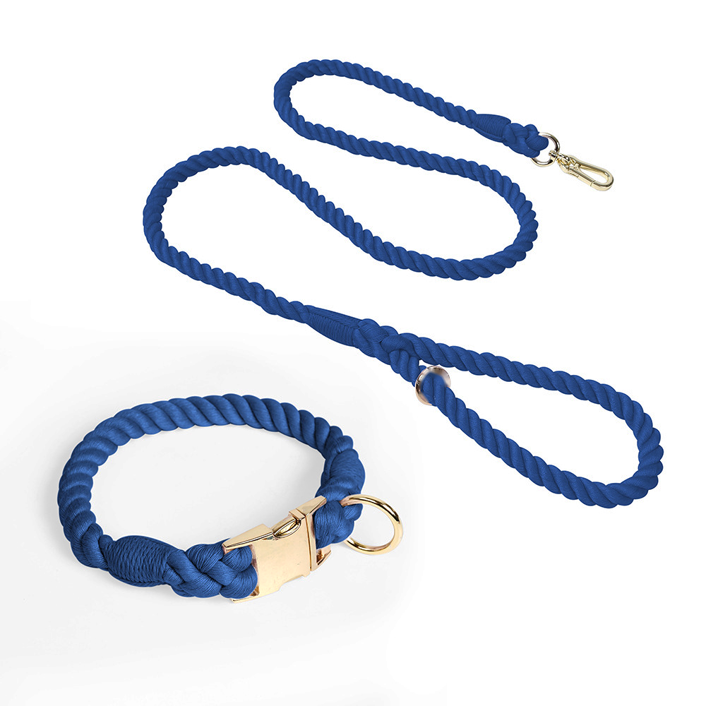 Prism Hand-Braided Rope Set, Metal Buckle - Navy