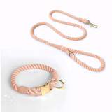 Prism Hand-Braided Rope Set, Metal Buckle - Powder Pink