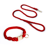 Prism Hand-Braided Rope Set, Metal Buckle - Wine