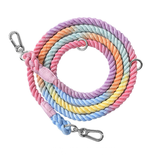 Pastel Braided Cotton Multi-Length Running Lead - Macaron