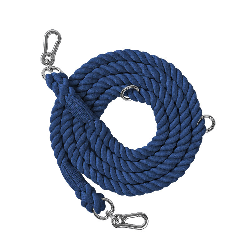 Pastel Braided Cotton Multi-Length Running Lead - Navy