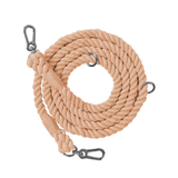 Pastel Braided Cotton Multi-Length Running Lead - Powder Pink