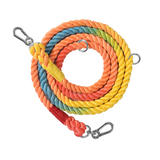Pastel Braided Cotton Multi-Length Running Lead - Rainbow