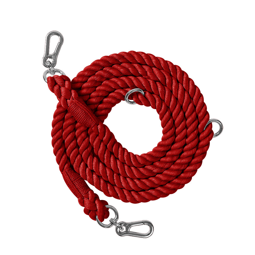 Pastel Braided Cotton Multi-Length Running Lead - Wine