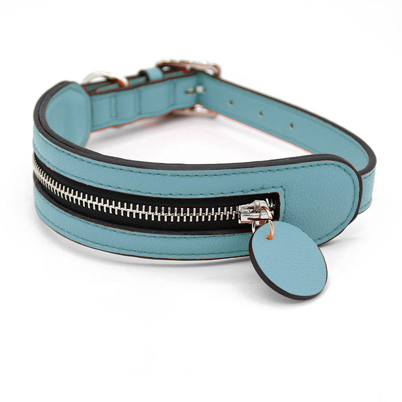 Zip Pocket Collar in Bright Orange