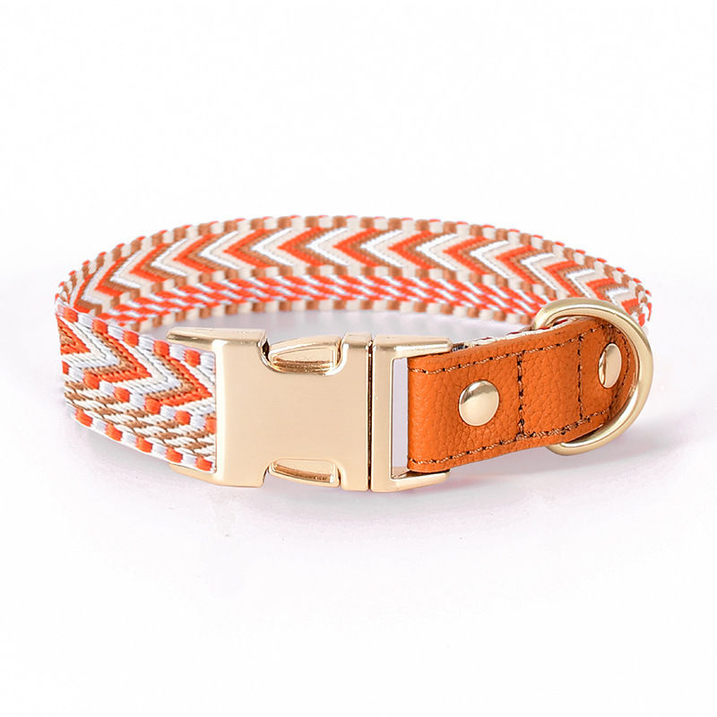 Rose Chevron Webbing Collar