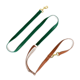 Two-Tone Vegan Leather Walk Set with Multi-Way Lead - Multi-function Tan