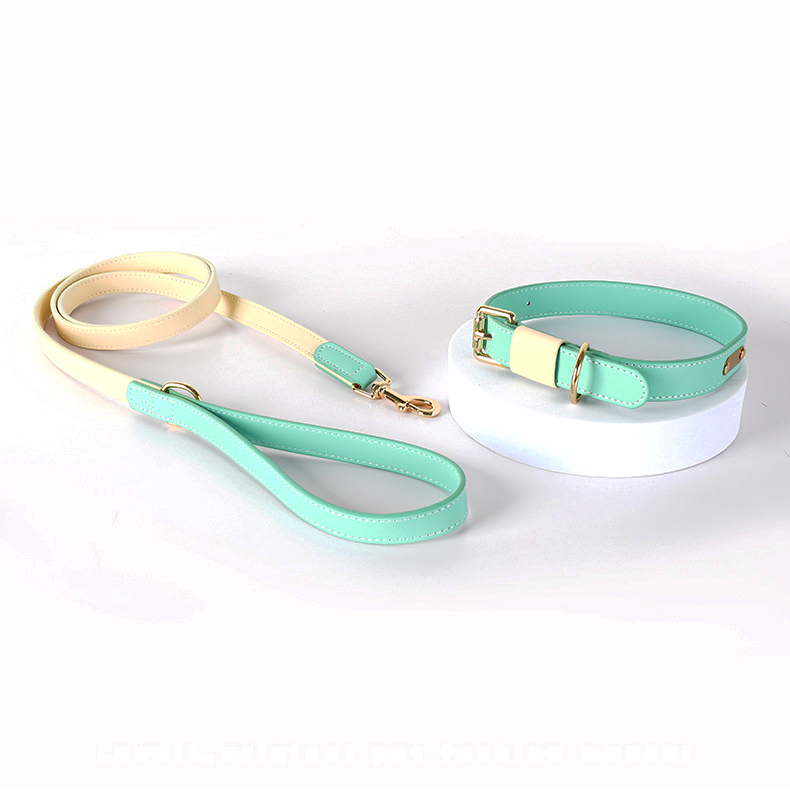 Lilac & Cream Petite Leather Collar
