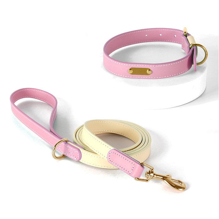 Lilac & Cream Petite Leather Lead