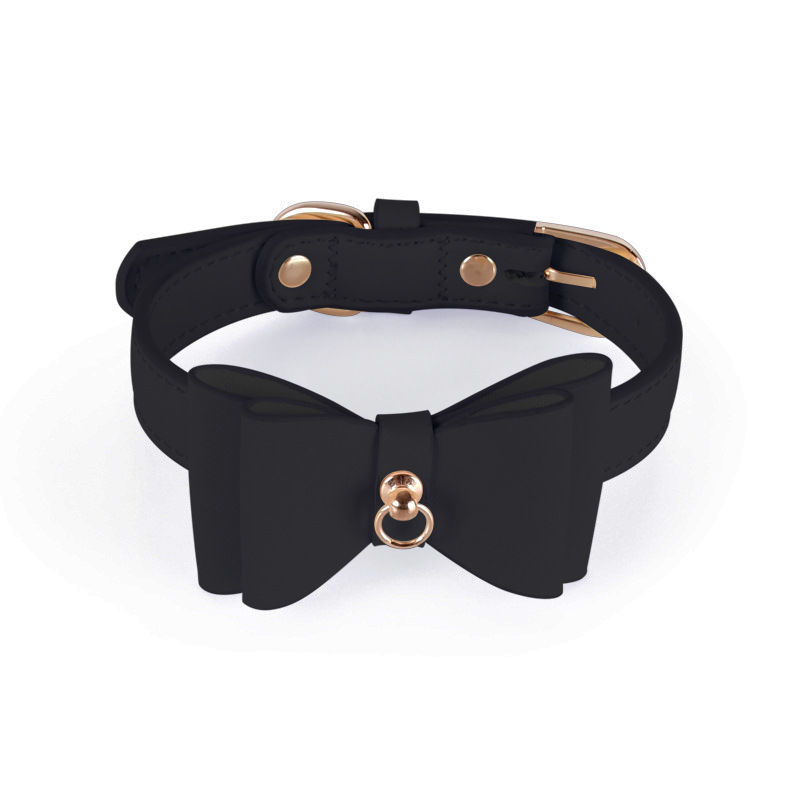 Butter Yellow Bow Collar Trio - Black