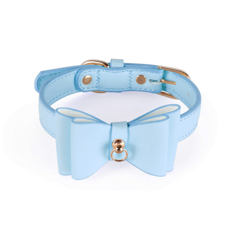 Butter Yellow Bow Collar Trio - Blue