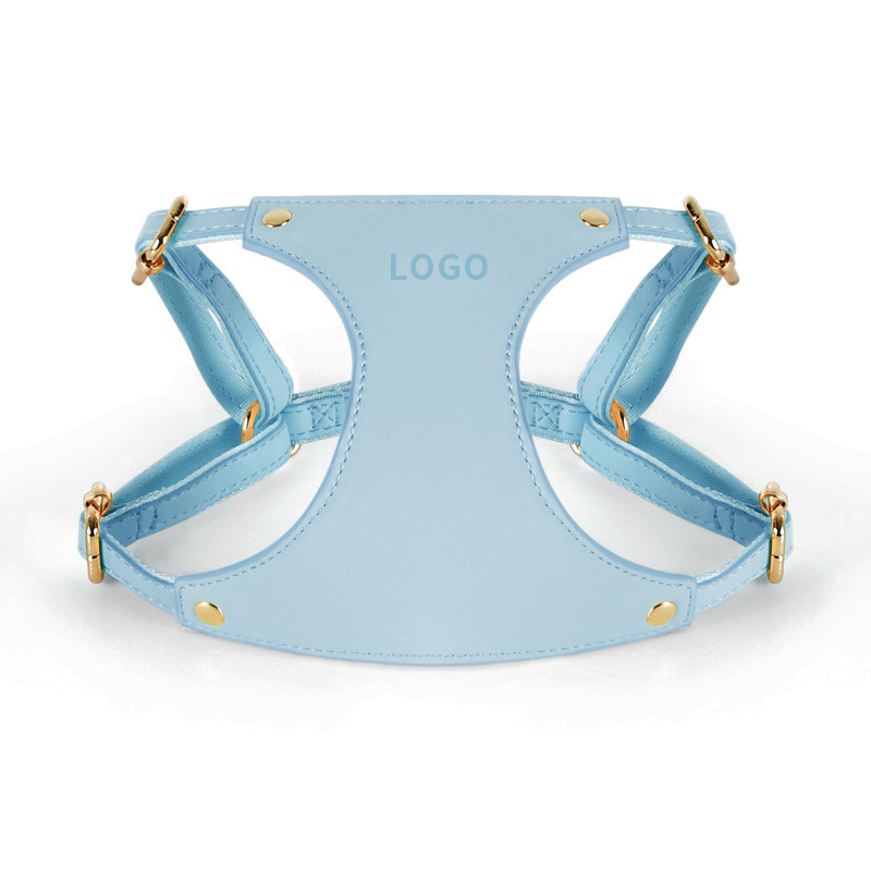 Butter Yellow Bow Harness Trio - Blue