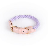 Berry Swirl Rope Collar, Pink Trim - Blue Violet