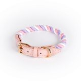 Berry Swirl Rope Collar, Pink Trim - Cherry Blossom