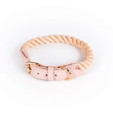 Berry Swirl Rope Collar, Pink Trim - Powder Pink