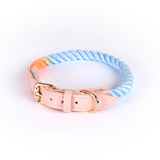 Berry Swirl Rope Collar, Pink Trim - Rainbow
