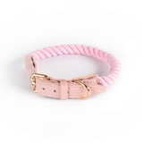 Berry Swirl Rope Collar, Pink Trim - Soft Pink