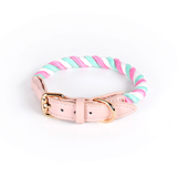 Berry Swirl Rope Collar, Pink Trim - Unicorn
