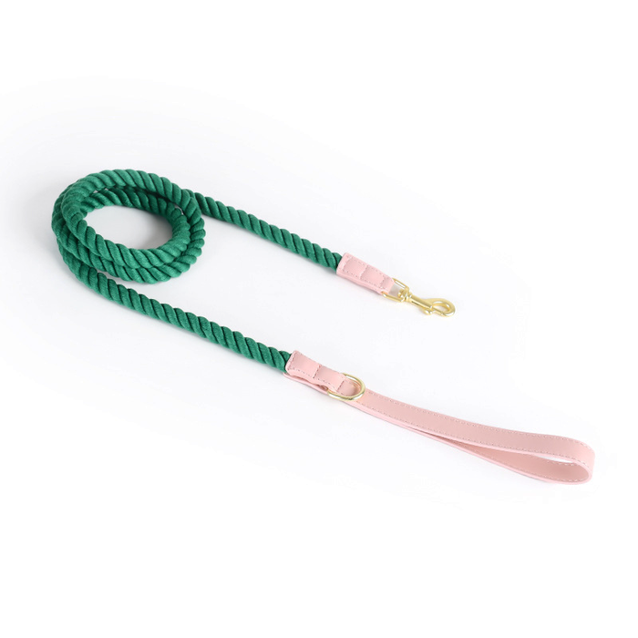 Berry Swirl Rope Lead, Pink Trim