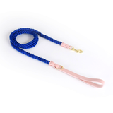 Berry Swirl Rope Lead, Pink Trim - Navy