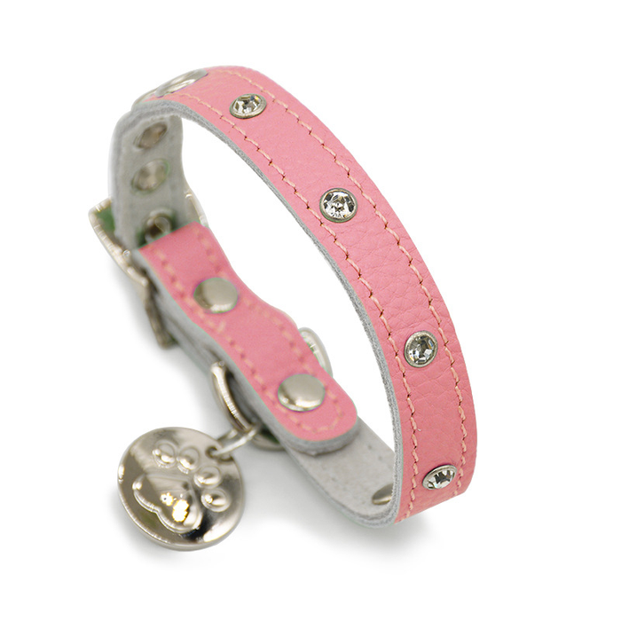 Sparkle Stud Collar with Engravable Tag