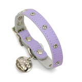 Sparkle Stud Collar with Engravable Tag - Violet