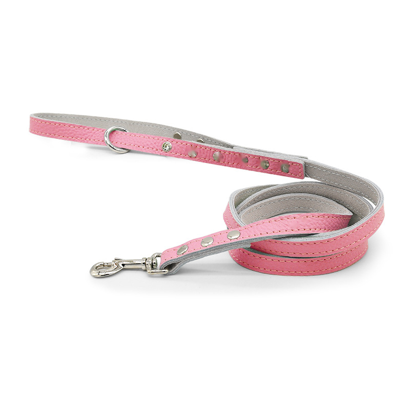 Sparkle Stud Lead with Engravable Tag - Blush