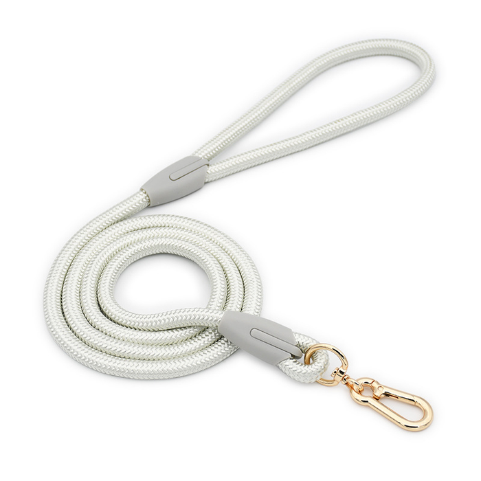 Powder Blue Rope Lead with Chain Martingale