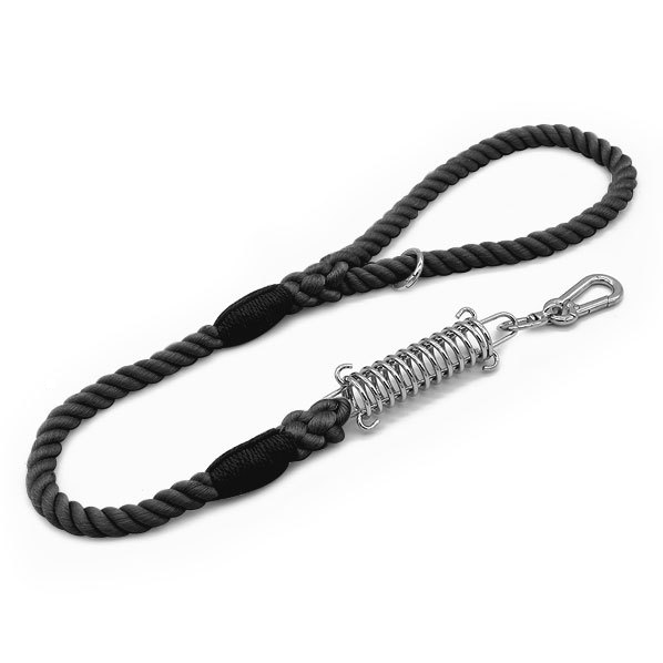 Sunset Ombre Rope Lead with Bungee Spring - Black