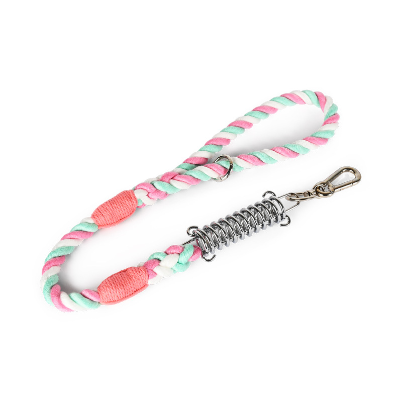 Sunset Ombre Rope Lead with Bungee Spring - Cherry Blossom