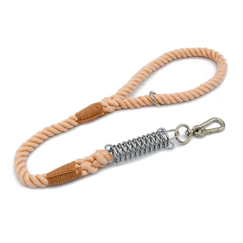 Sunset Ombre Rope Lead with Bungee Spring - Powder Pink