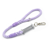 Sunset Ombre Rope Lead with Bungee Spring - Violet