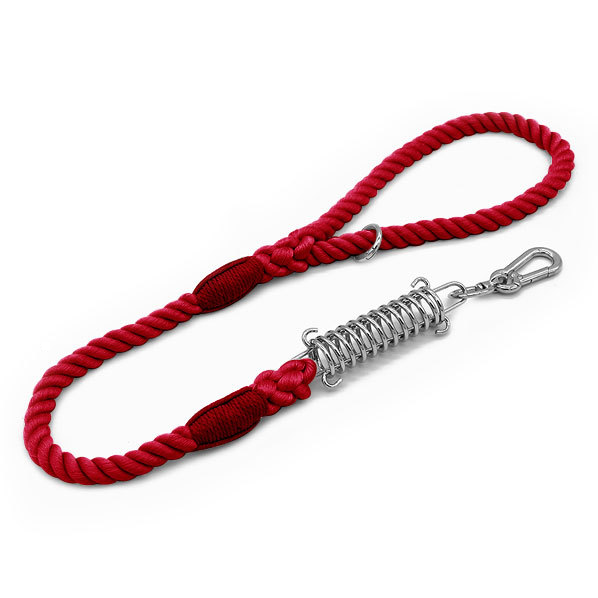 Sunset Ombre Rope Lead with Bungee Spring - Wine