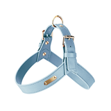 Waterproof Tan Harness & Lead Set for Small Dogs - Slate Blue