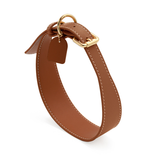 Wide Contour Collar in Tan Vegan Leather - Tan