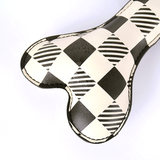 Checkerboard Bone Tug Toy with Long Strap Handle - view 3