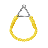 Gradient Rope & Chain Martingale Collar, Braided Cotton - Lemon