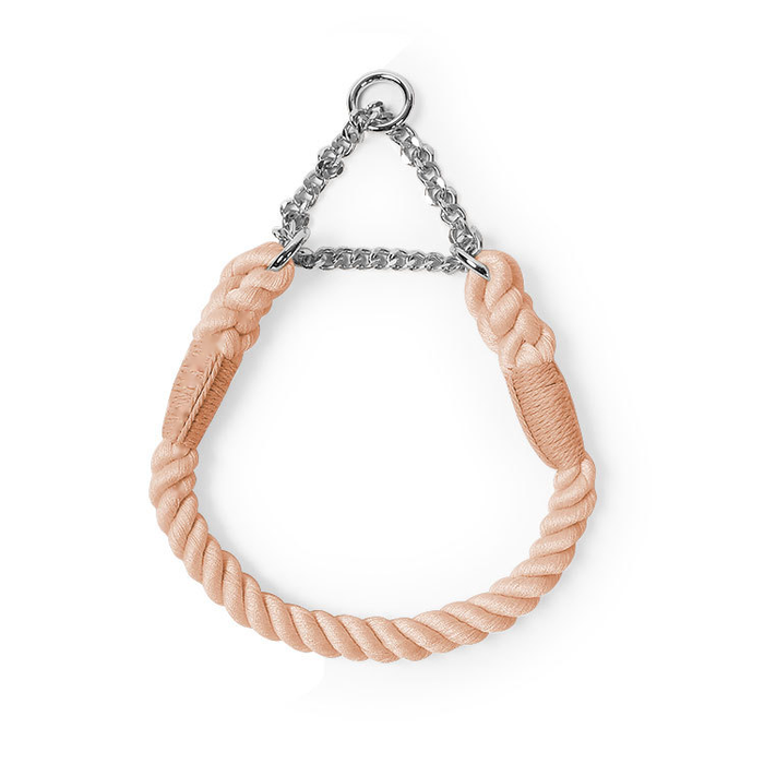 Gradient Rope & Chain Martingale Collar, Braided Cotton