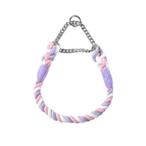 Gradient Rope & Chain Martingale Collar, Braided Cotton - Unicorn